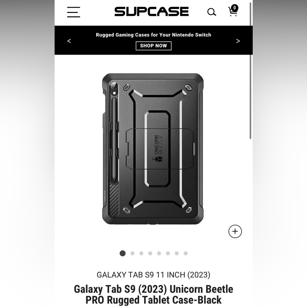 SUPCASE Black Rugged Tablet Case for Galaxy Tab S9 11 Inch BRAND NEW